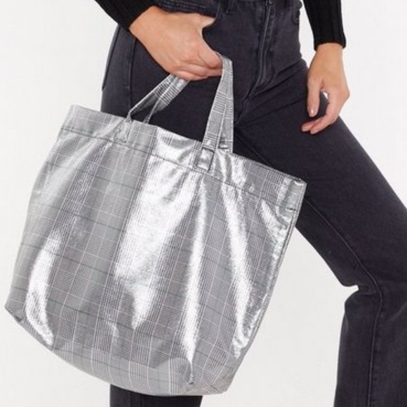 Nasty Gal Bags Nasty Gal Plaid Oversized Tote Poshmark